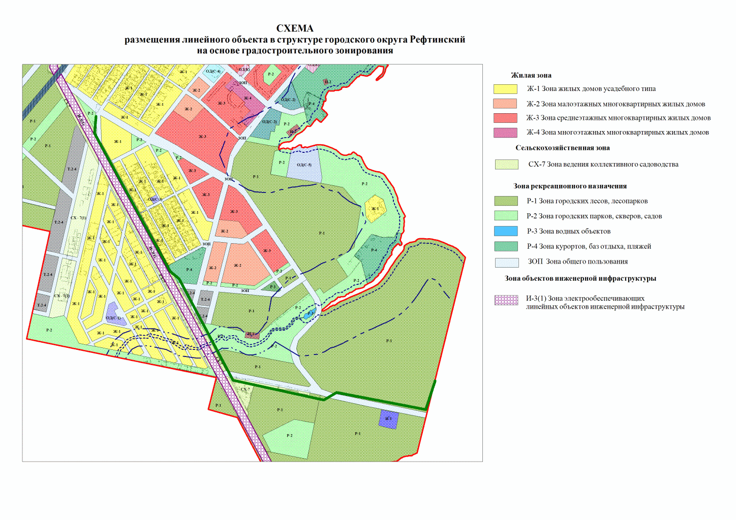Схема территории под строительство газопровода в ДООЛ Искорка